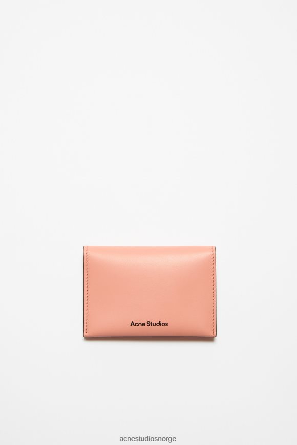 Acne Studios sammenfoldet lommebok i skinn N2PP4F860 tilbehør lakserosa
