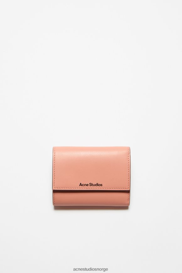 Acne Studios trefoldet lommebok i skinn N2PP4F859 tilbehør lakserosa