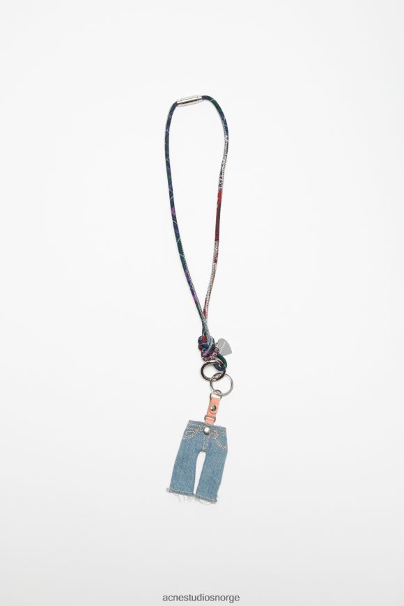 Acne Studios denim sjarm nøkkelring N2PP4F759 tilbehør lyse blå