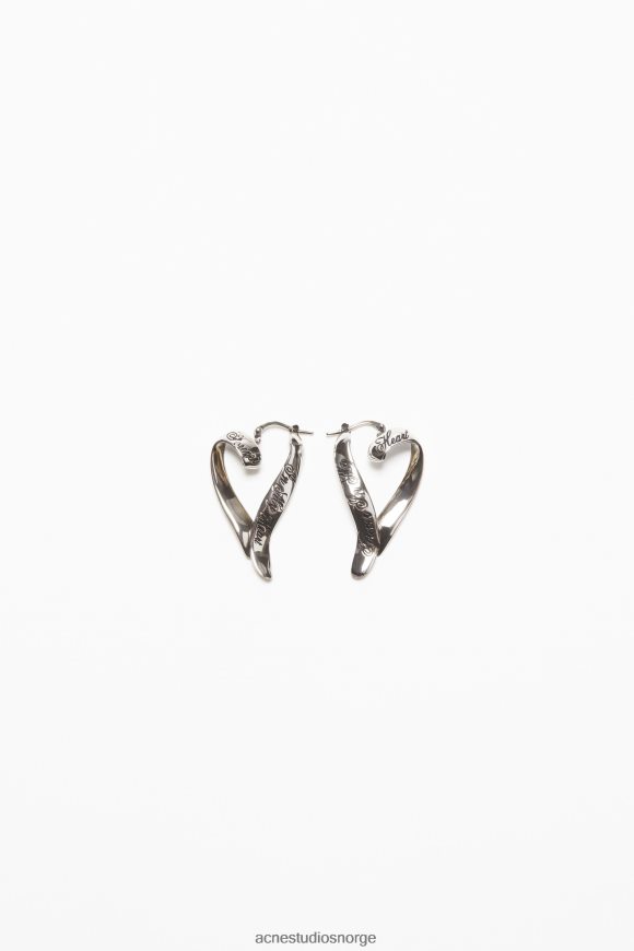 Acne Studios hjertebøyler N2PP4F653 tilbehør antikk sølv