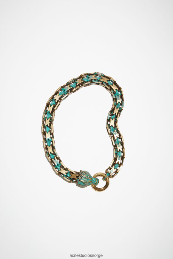 Acne Studios kjede kjede N2PP4F554 tilbehør mørk militærgrønn/messing