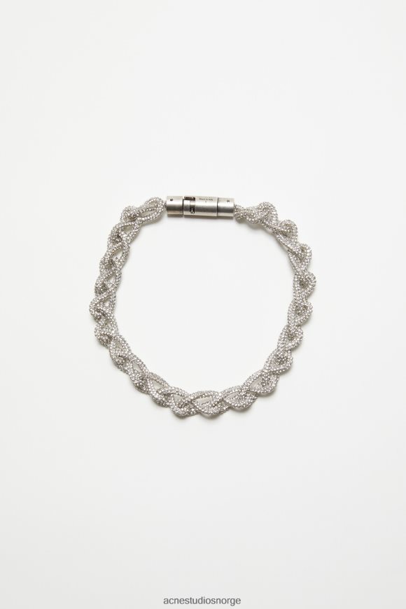 Acne Studios kjede med krystallsnor N2PP4F647 tilbehør antikk sølv