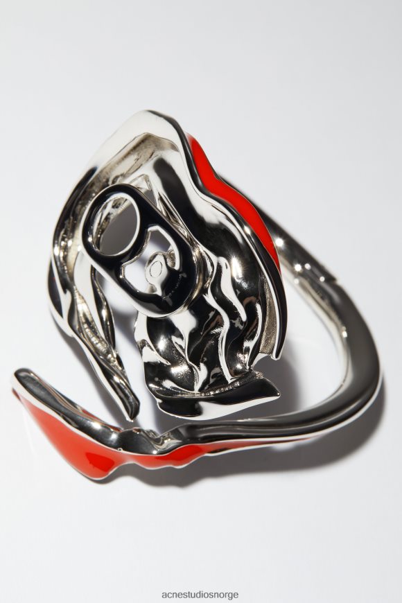 Acne Studios knust boks armbånd rullebane show N2PP4F758 tilbehør rød