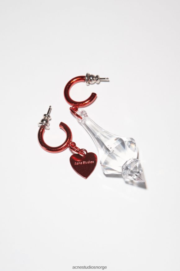Acne Studios lysekrone øredobber N2PP4F757 tilbehør rød