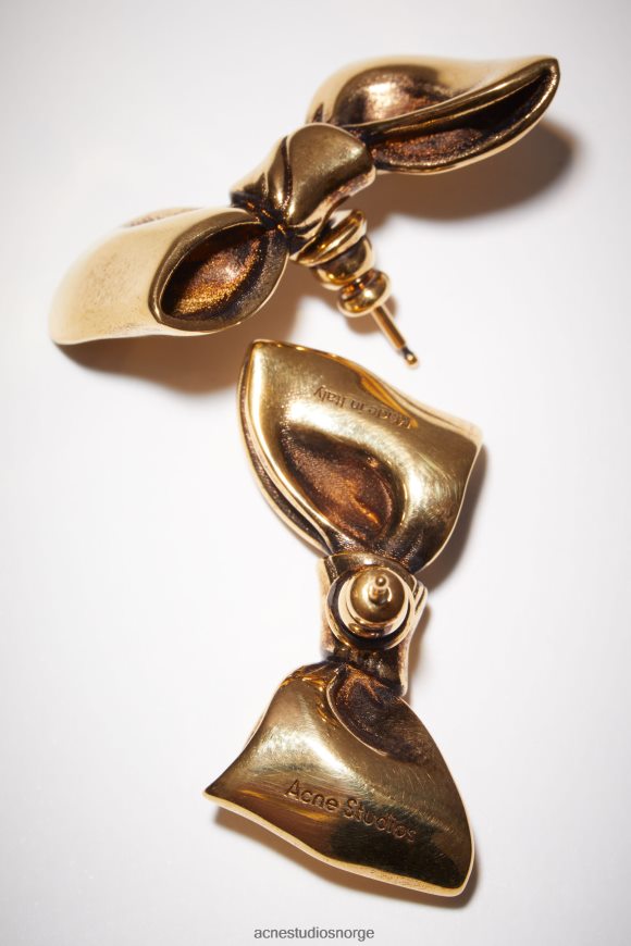 Acne Studios sløyfe øredobber N2PP4F702 tilbehør antikt gull