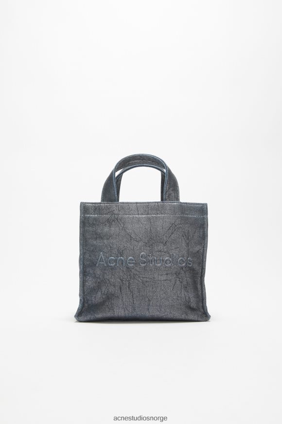 Acne Studios mini skulderveske med logo N2PP4F673 tilbehør sølv/blå