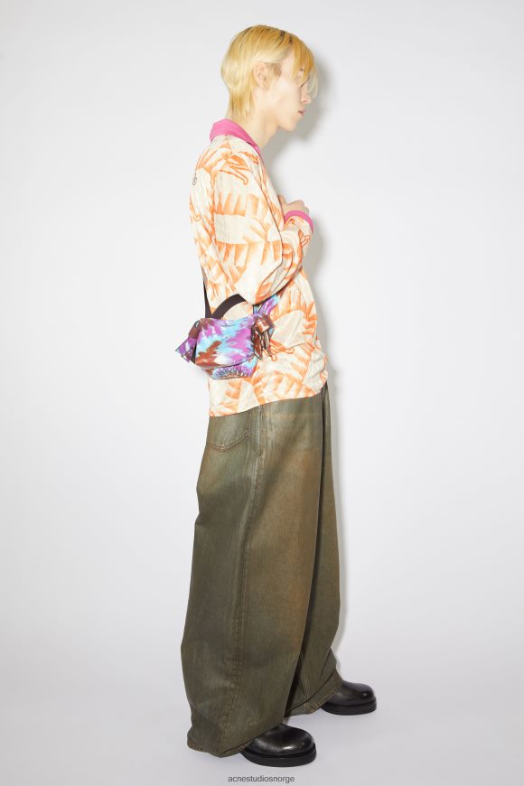 Acne Studios musubi mikro veske N2PP4F639 tilbehør brun/lilla