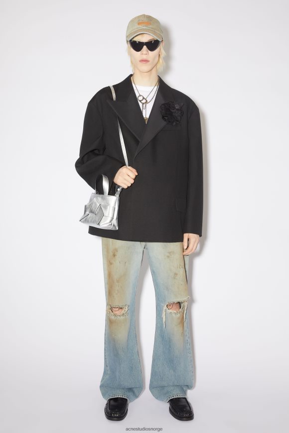 Acne Studios musubi mikro veske N2PP4F687 tilbehør sølv