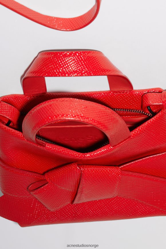 Acne Studios musubi mikro veske N2PP4F846 tilbehør knallrødt