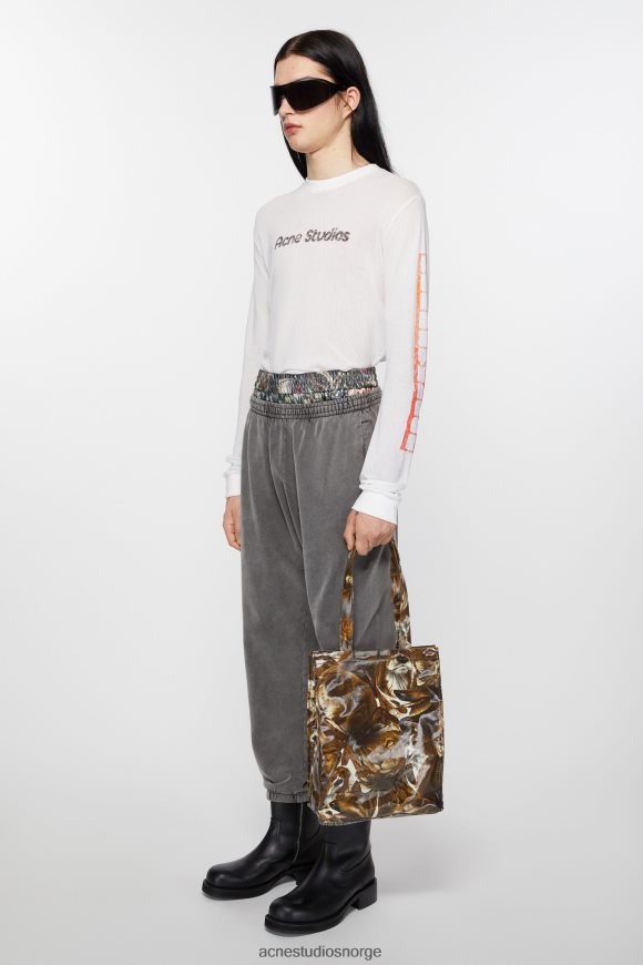 Acne Studios skulderveske med logo N2PP4F622 tilbehør cognac brun multi