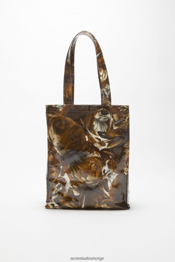 Acne Studios skulderveske med logo N2PP4F622 tilbehør cognac brun multi