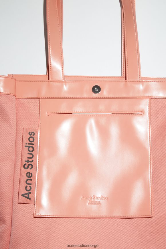 Acne Studios skulderveske med logo N2PP4F867 tilbehør lakserosa