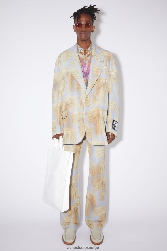 Acne Studios veske med logo N2PP4F831 tilbehør hvit